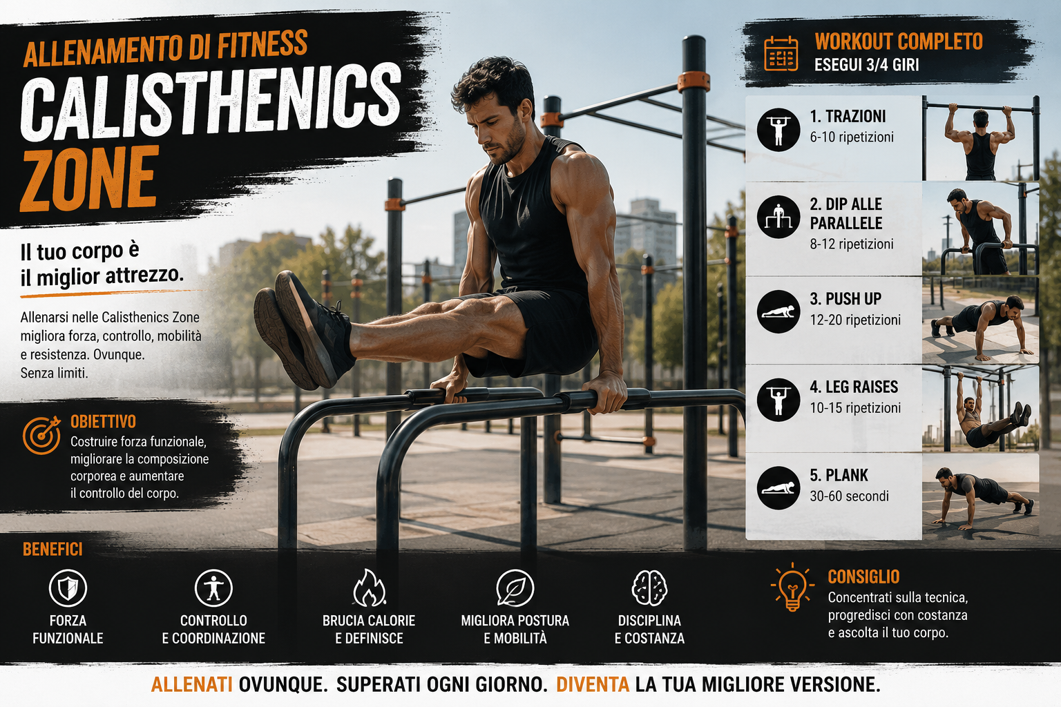Zone nei parchi per fitness gratuito